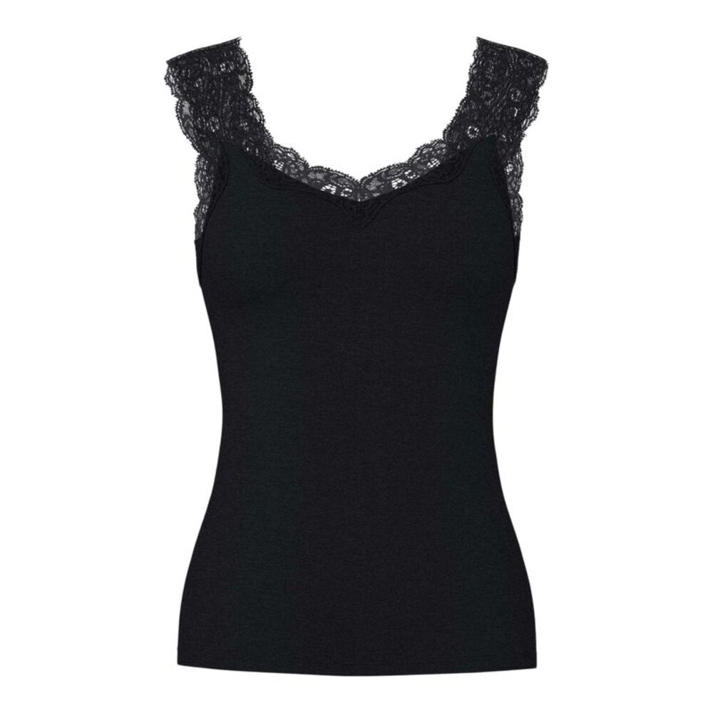 Pieces Womens/Ladies Fitted Tank Top / Black